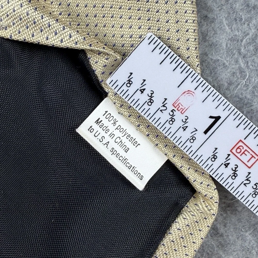 Beverly Hills Polo Club Gold Blue Dot Necktie Polyester Men's Classic Tie 58x3.9